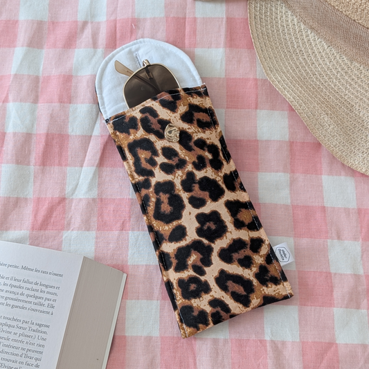 Etui à lunettes léopard
