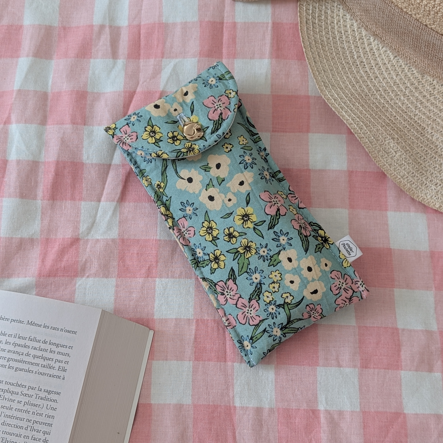 Etui à lunettes fleurs été