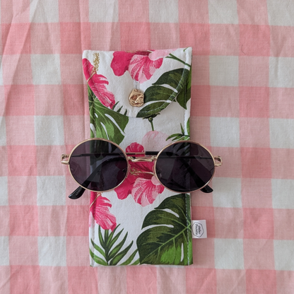 Etui à lunettes hibiscus