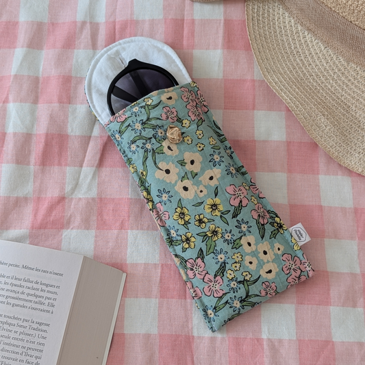 Etui à lunettes fleurs été