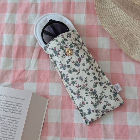 Etui à lunettes fleurs printemps
