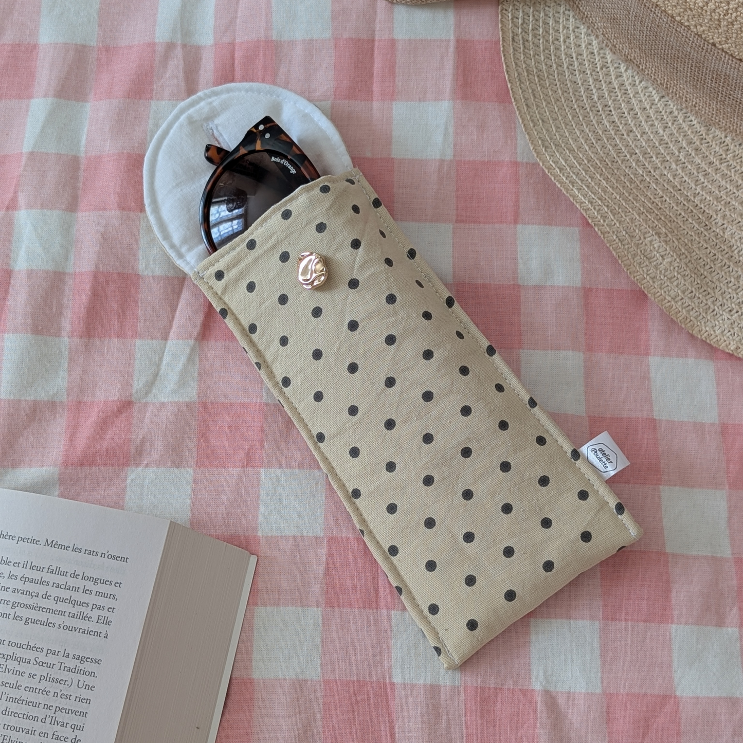 Etui à lunettes à pois