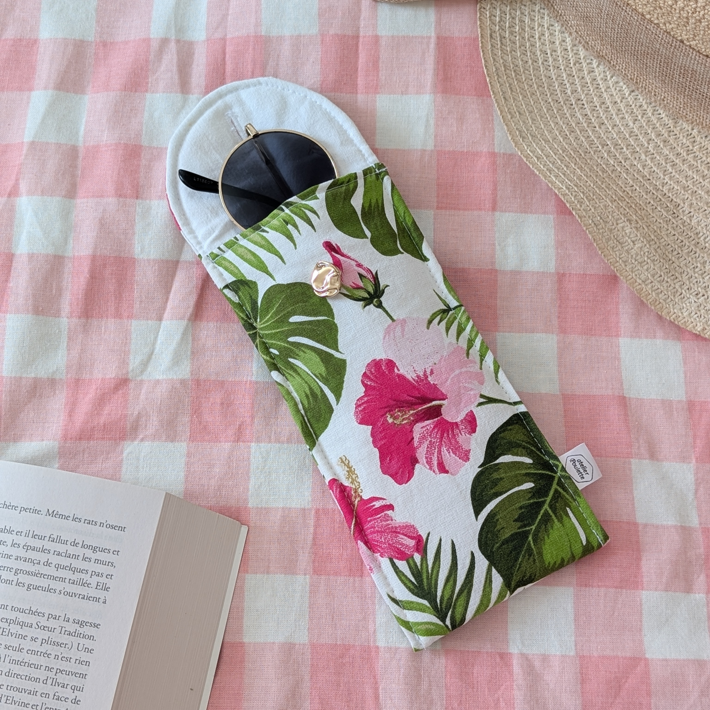 Etui à lunettes hibiscus