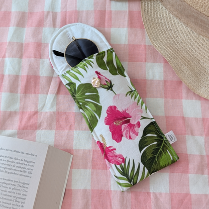Etui à lunettes hibiscus