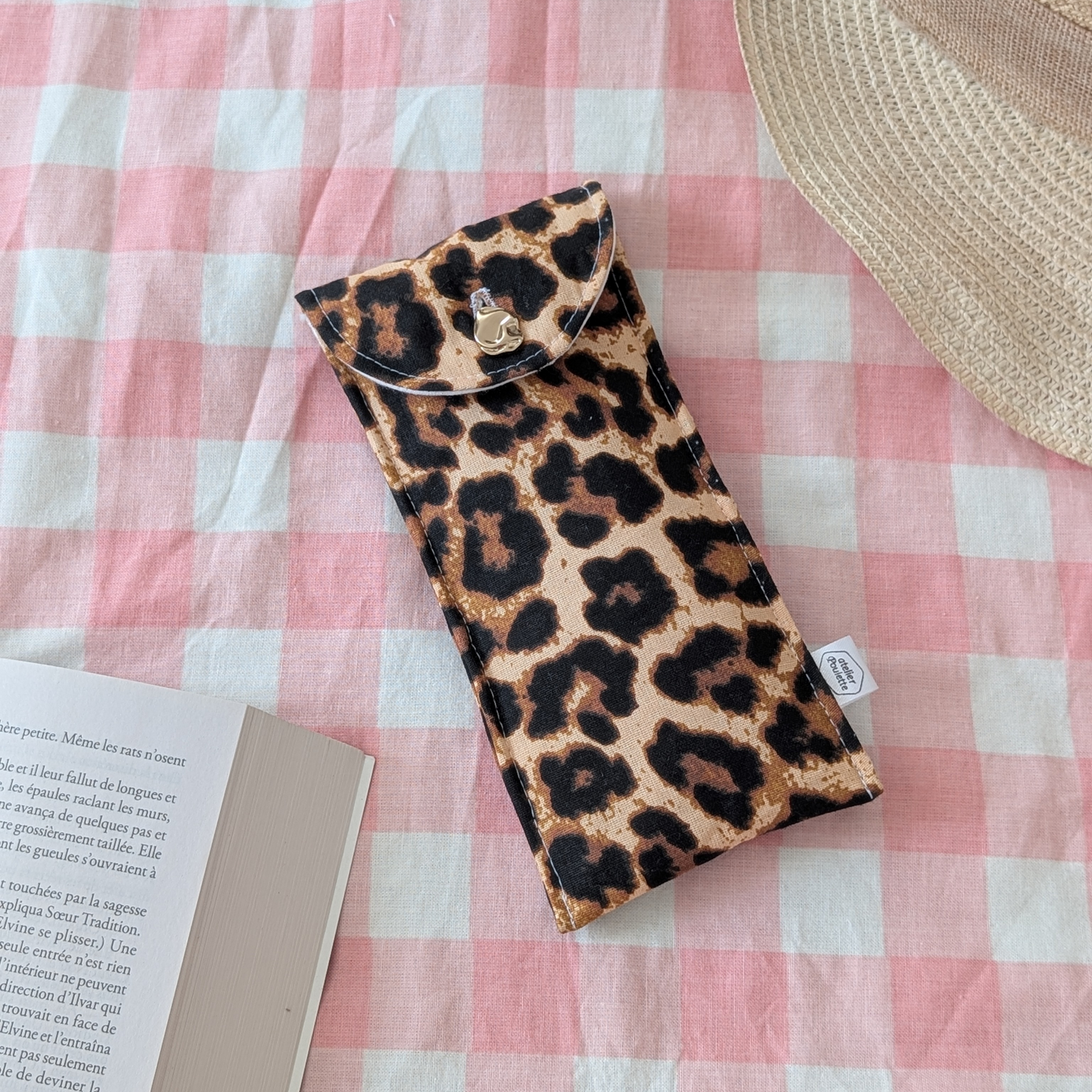 Etui à lunettes léopard