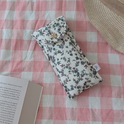 Etui à lunettes fleurs printemps