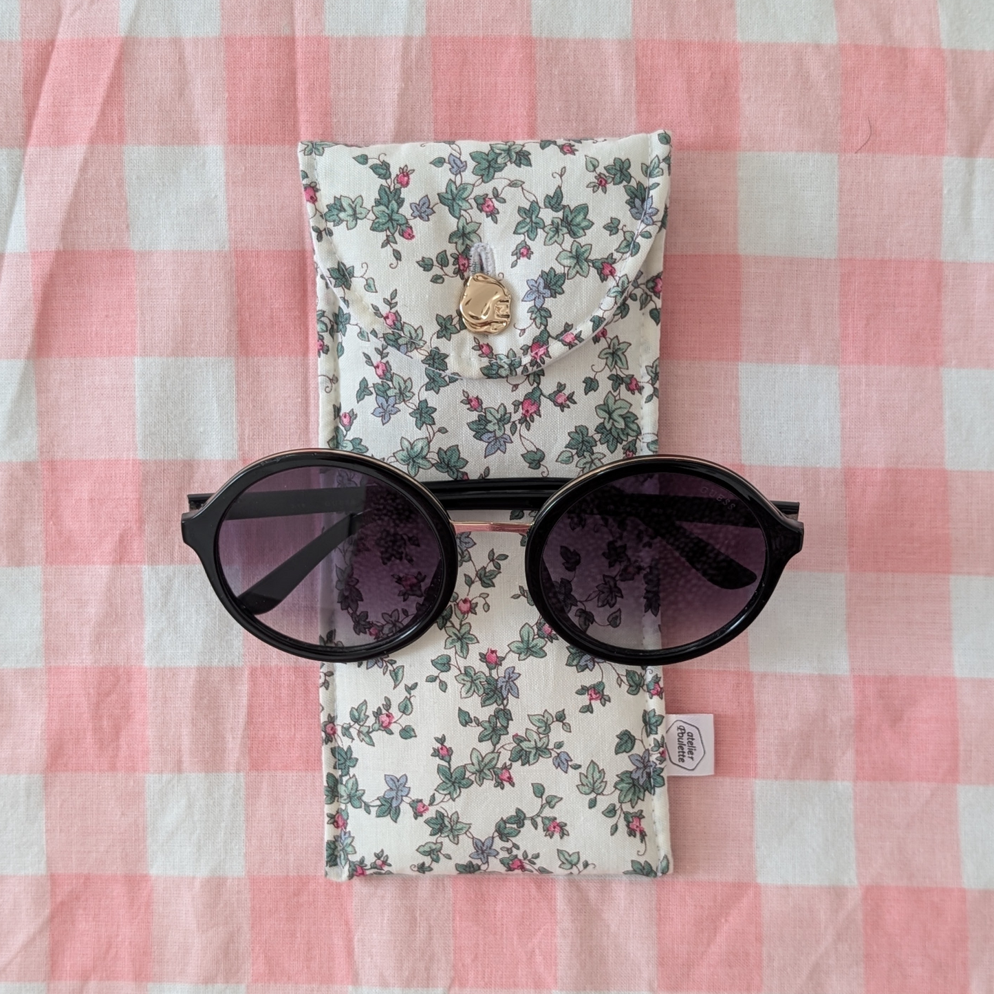 Etui à lunettes fleurs printemps